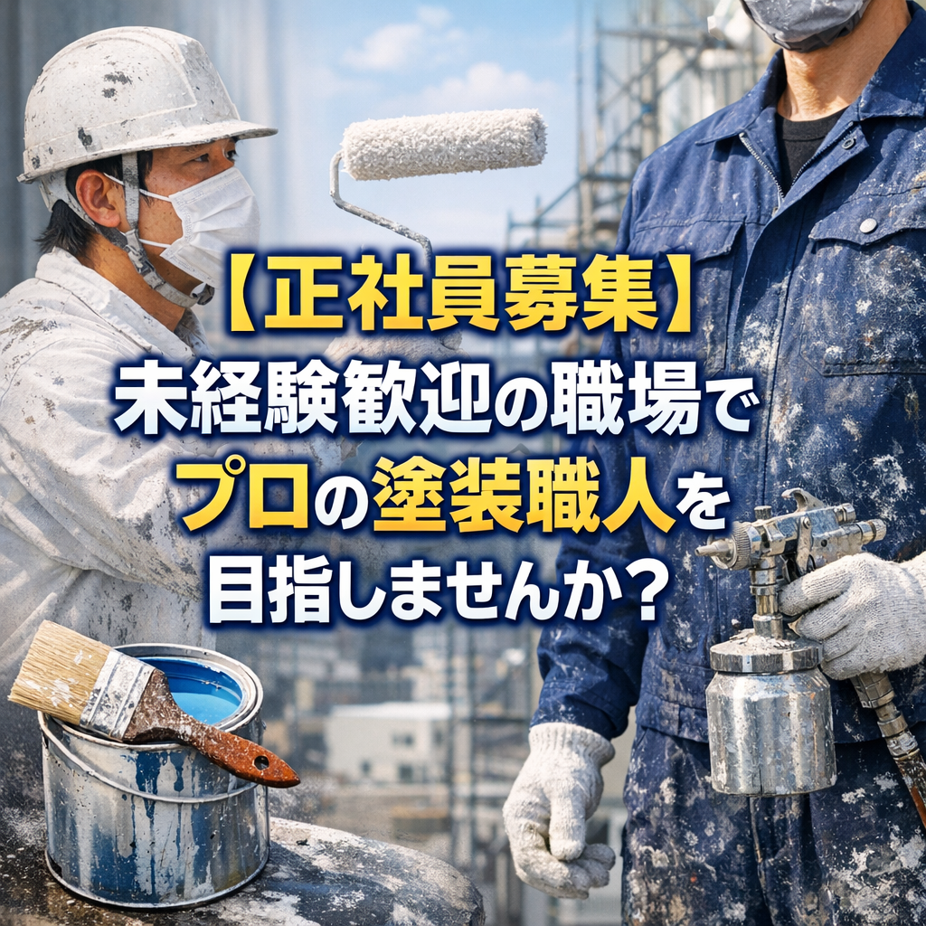 【正社員募集】未経験歓迎の職場でプロの塗装職人を目指しませんか？
