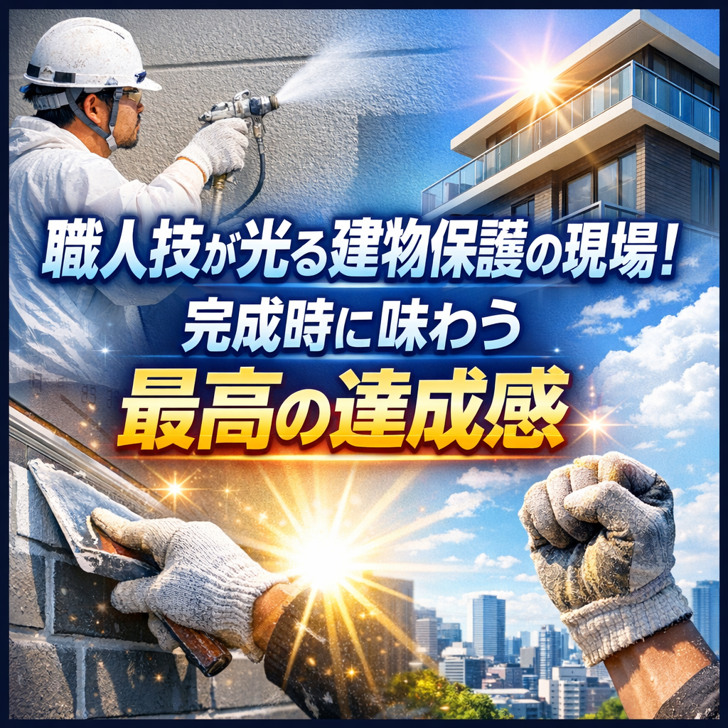 職人技が光る建物保護の現場!完成時に味わう最高の達成感