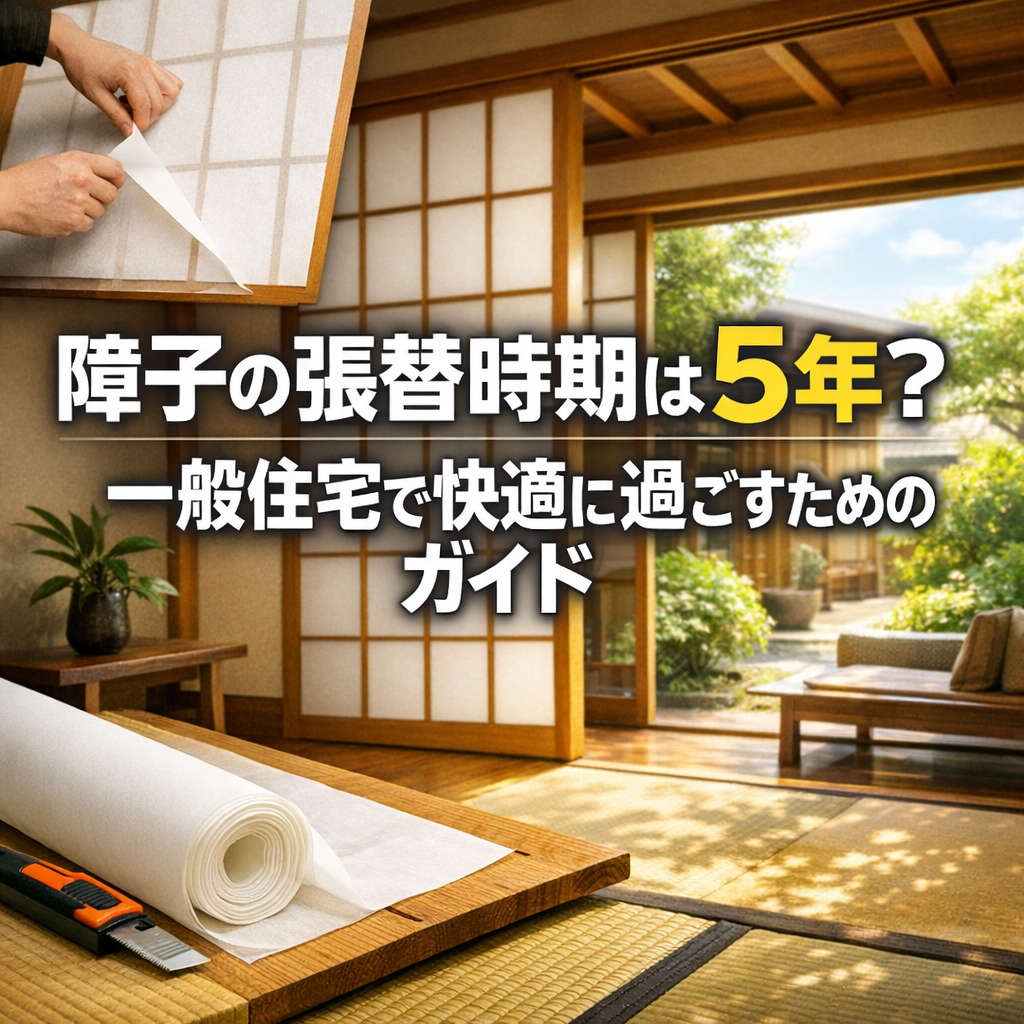 障子の張替時期は5年？一般住宅で快適に過ごすためのガイド