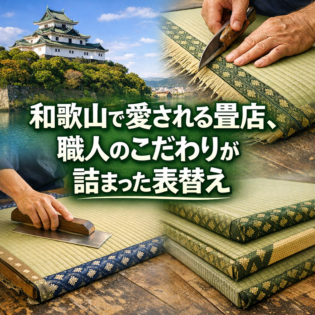 和歌山で愛される畳店、職人のこだわりが詰まった表替え