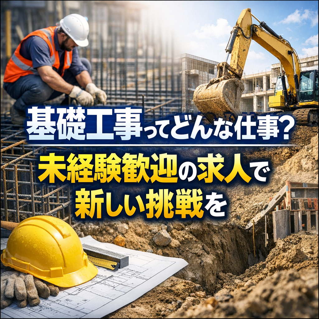 基礎工事ってどんな仕事?未経験歓迎の求人で新しい挑戦を