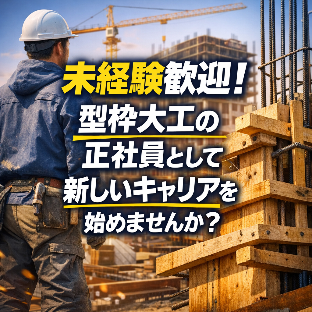 未経験歓迎！型枠大工の正社員として新しいキャリアを始めませんか？