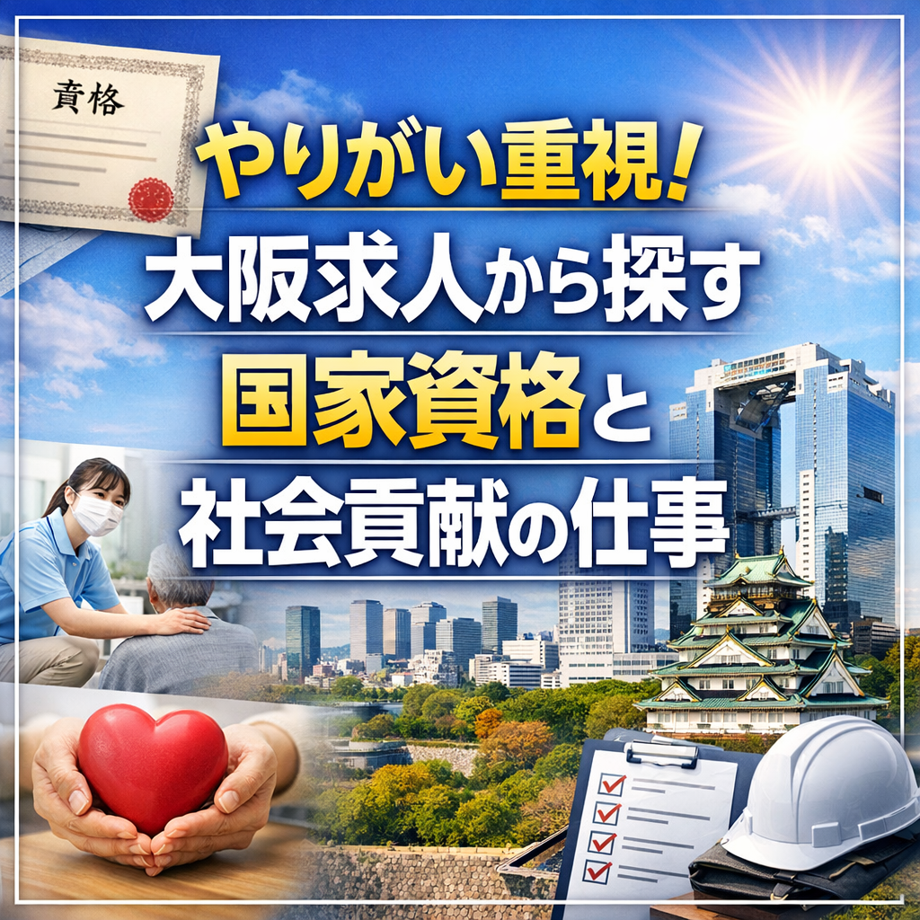 やりがい重視！大阪求人から探す国家資格と社会貢献の仕事
