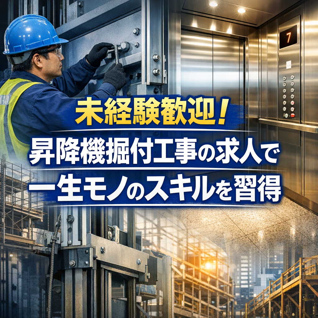 未経験歓迎！昇降機据付工事の求人で一生モノのスキルを習得