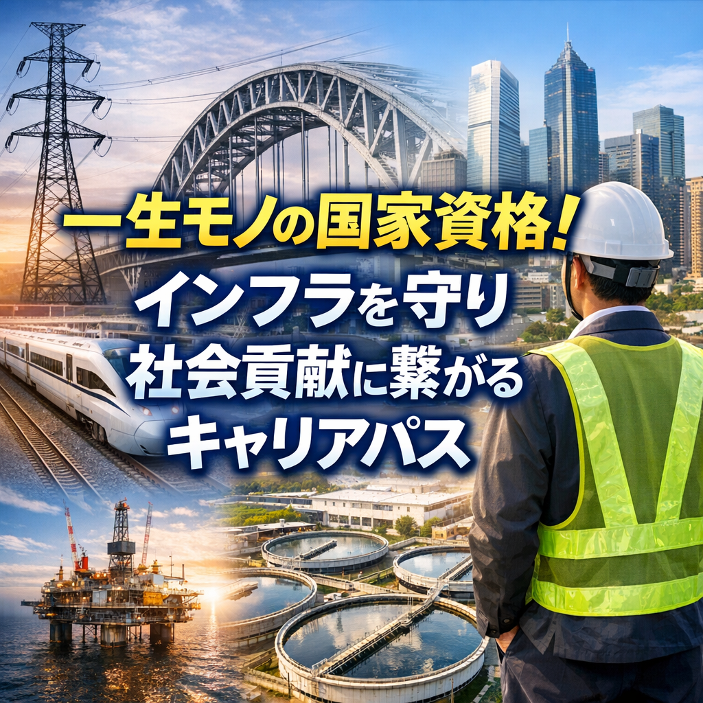 一生モノの国家資格！インフラを守り社会貢献に繋がるキャリアパス