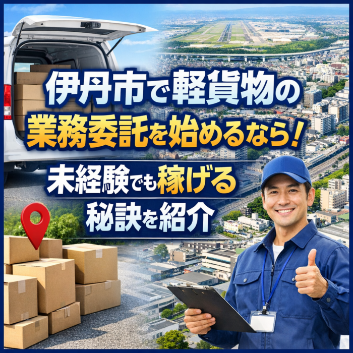 伊丹市で軽貨物の業務委託を始めるなら！未経験でも稼げる秘訣を紹介