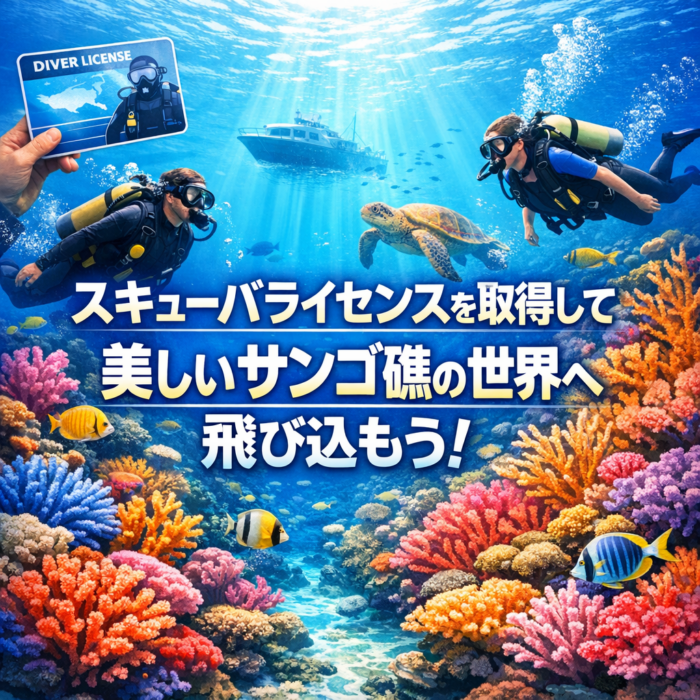 スキューバライセンスを取得して美しいサンゴ礁の世界へ飛び込もう！