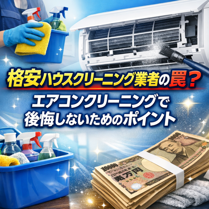 格安ハウスクリーニング業者の罠？エアコンクリーニングで後悔しないためのポイント