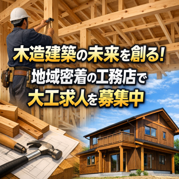 木造建築の未来を創る！地域密着の工務店で大工求人を募集中