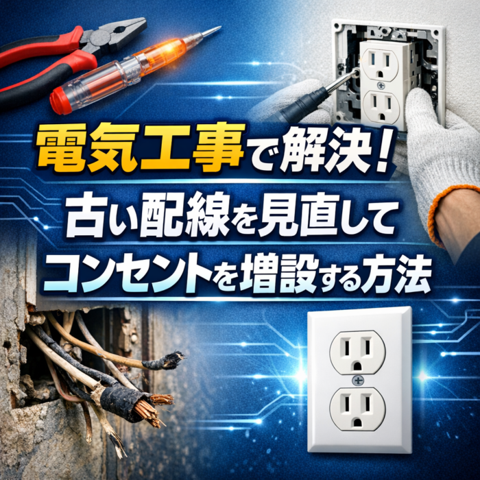 電気工事で解決！古い配線を見直してコンセントを増設する方法