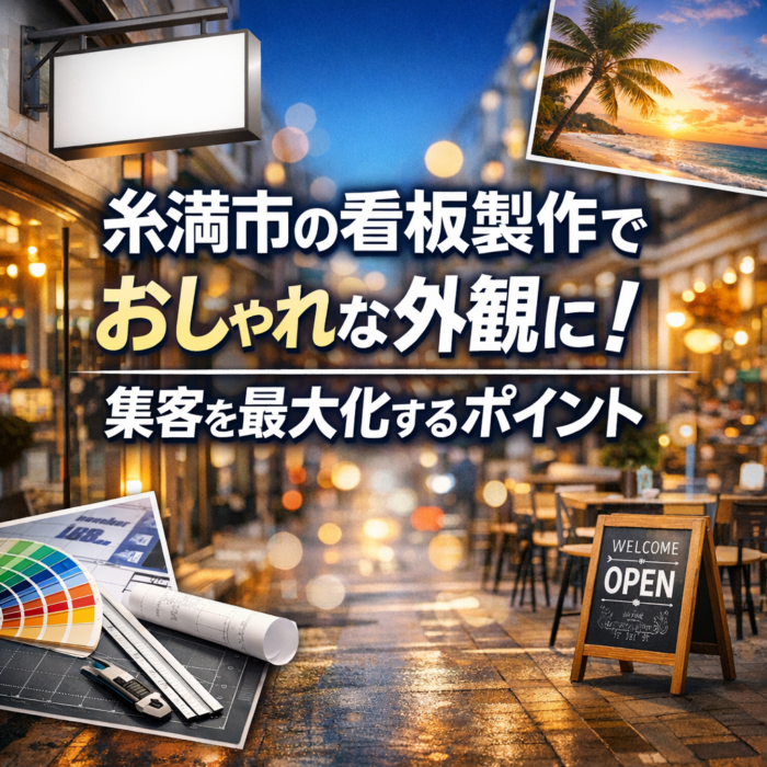 糸満市の看板製作でおしゃれな外観に！集客を最大化するポイント
