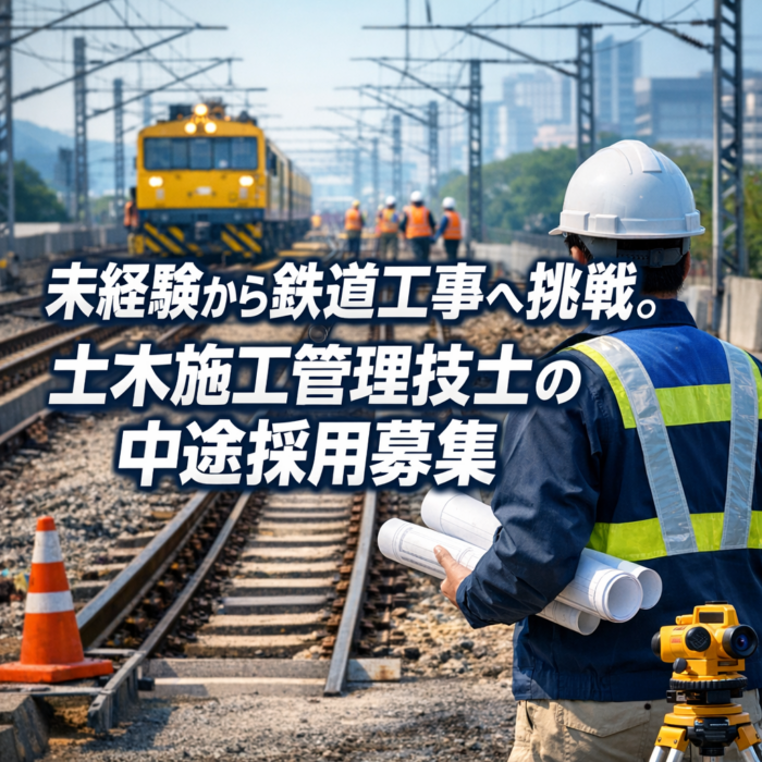 未経験から鉄道工事へ挑戦。土木施工管理技士の中途採用募集