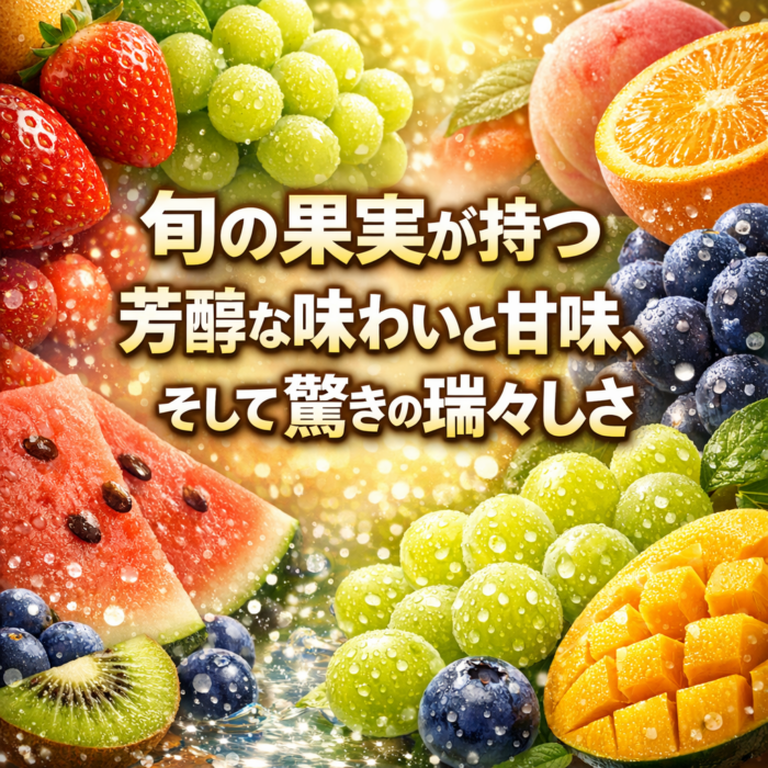 旬の果実が持つ芳醇な味わいと甘味、そして驚きの瑞々しさ