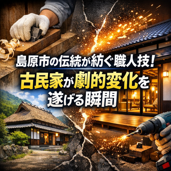 島原市の伝統が紡ぐ職人技！古民家が劇的変化を遂げる瞬間