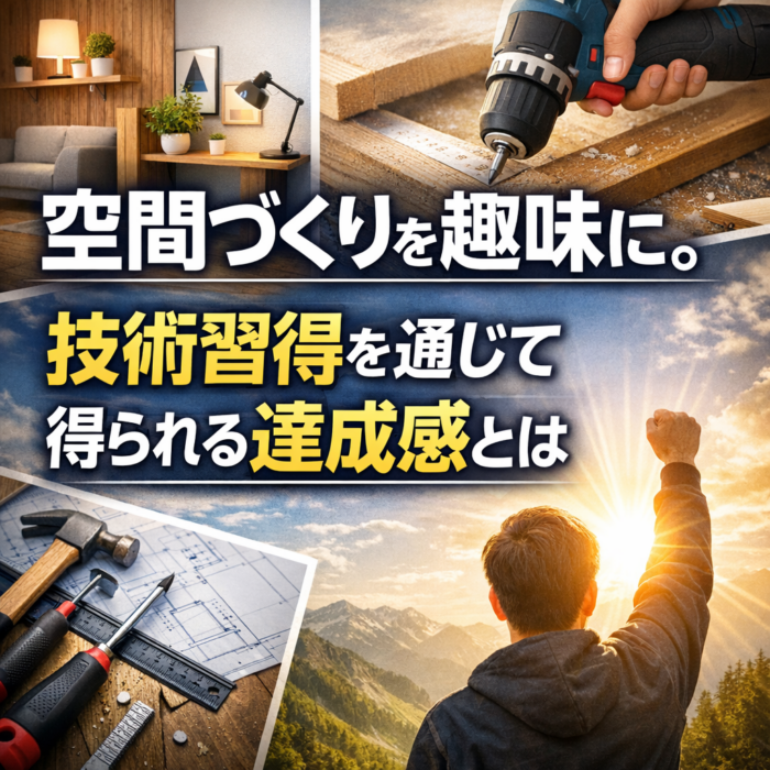 空間づくりを趣味に。技術習得を通じて得られる達成感とは