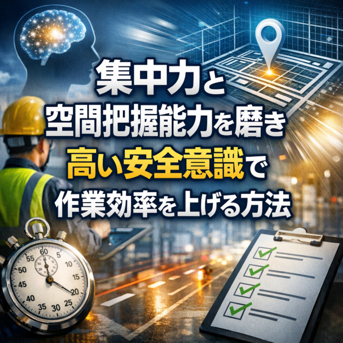 集中力と空間把握能力を磨き高い安全意識で作業効率を上げる方法