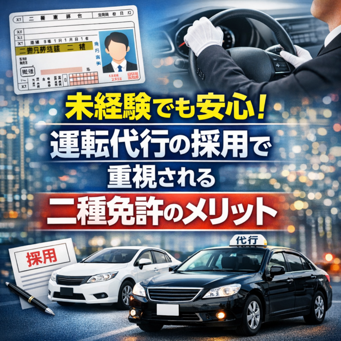未経験でも安心！運転代行の採用で重視される二種免許のメリット