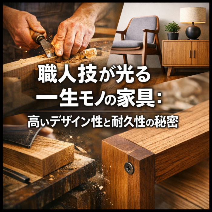 職人技が光る一生モノの家具：高いデザイン性と耐久性の秘密