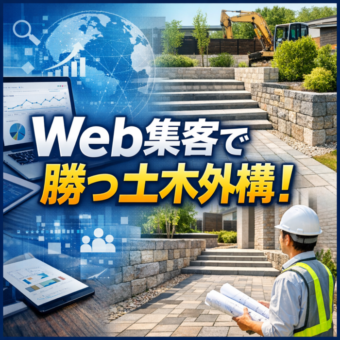 Web集客で勝つ土木外構！施工事例の更新が問い合わせを増やす
