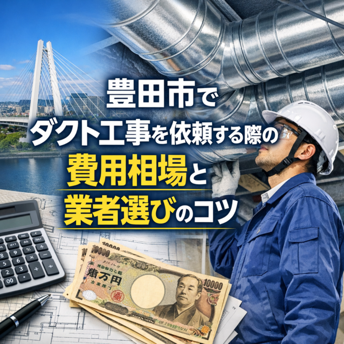豊田市でダクト工事を依頼する際の費用相場と業者選びのコツ