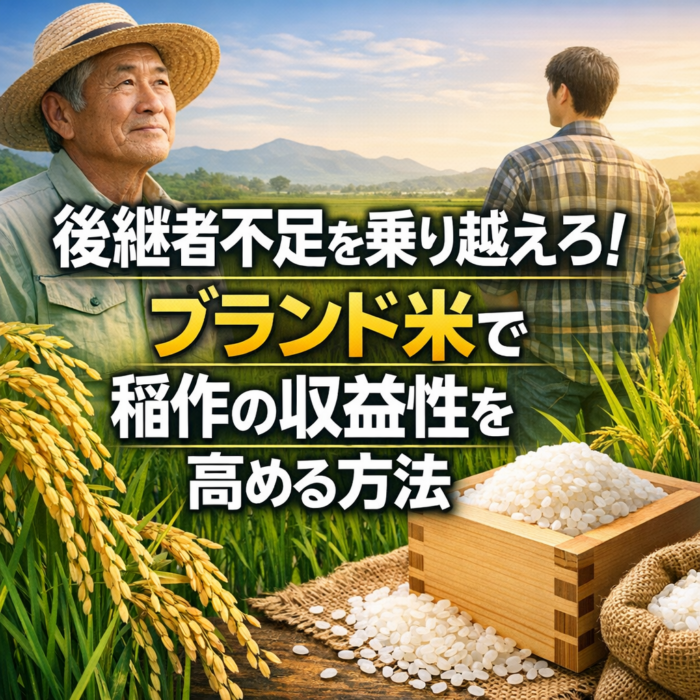 後継者不足を乗り越えろ！ブランド米で稲作の収益性を高める方法