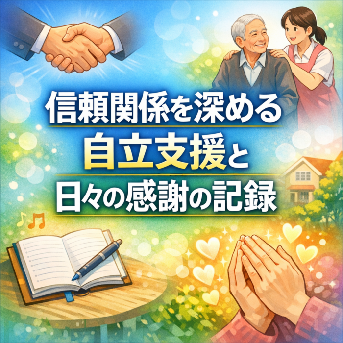 信頼関係を深める自立支援と日々の感謝の記録