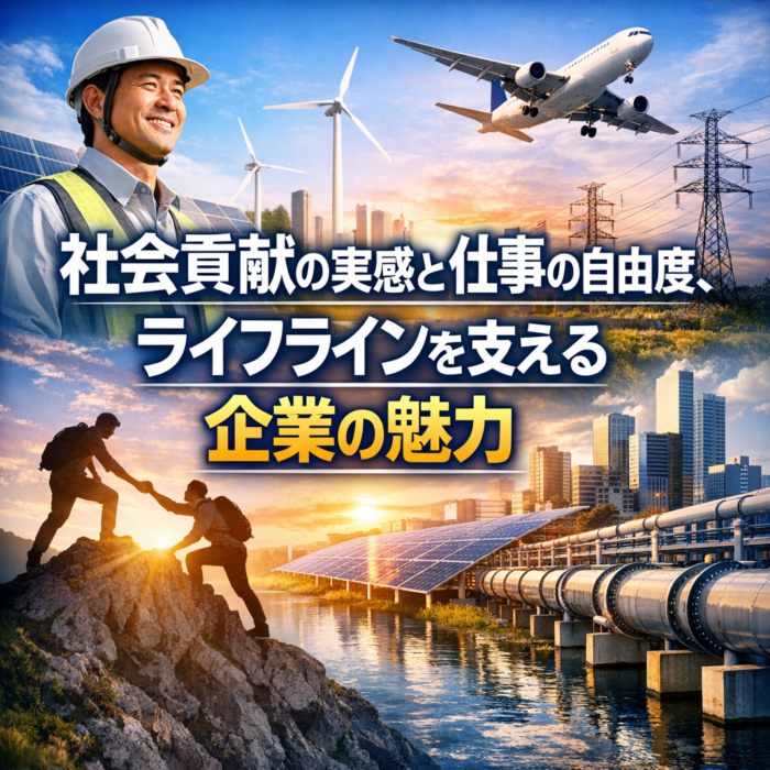 社会貢献の実感と仕事の自由度、ライフラインを支える企業の魅力