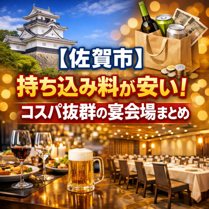 【佐賀市】持ち込み料が安い！コスパ抜群の宴会場まとめ
