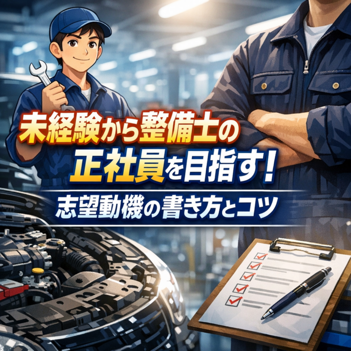未経験から整備士の正社員を目指す！志望動機の書き方とコツ