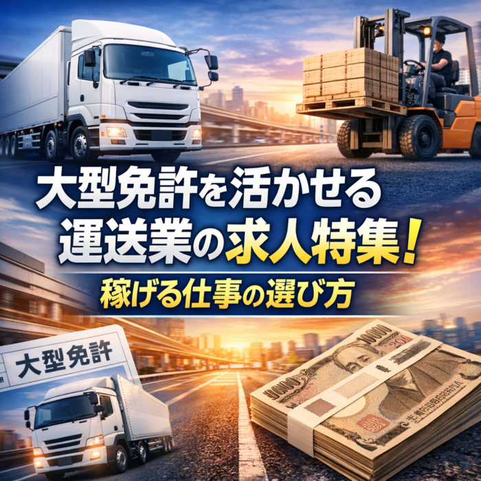 大型免許を活かせる運送業の求人特集！稼げる仕事の選び方