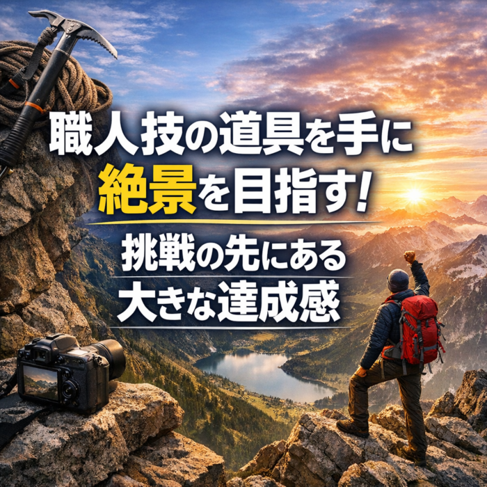 職人技の道具を手に絶景を目指す！挑戦の先にある大きな達成感
