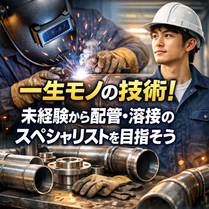 一生モノの技術！未経験から配管・溶接のスペシャリストを目指そう