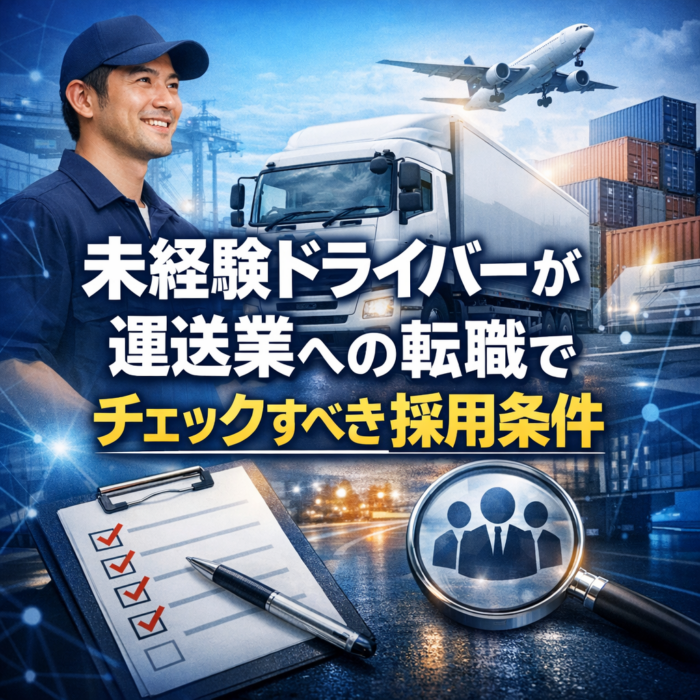 未経験ドライバーが運送業への転職でチェックすべき採用条件