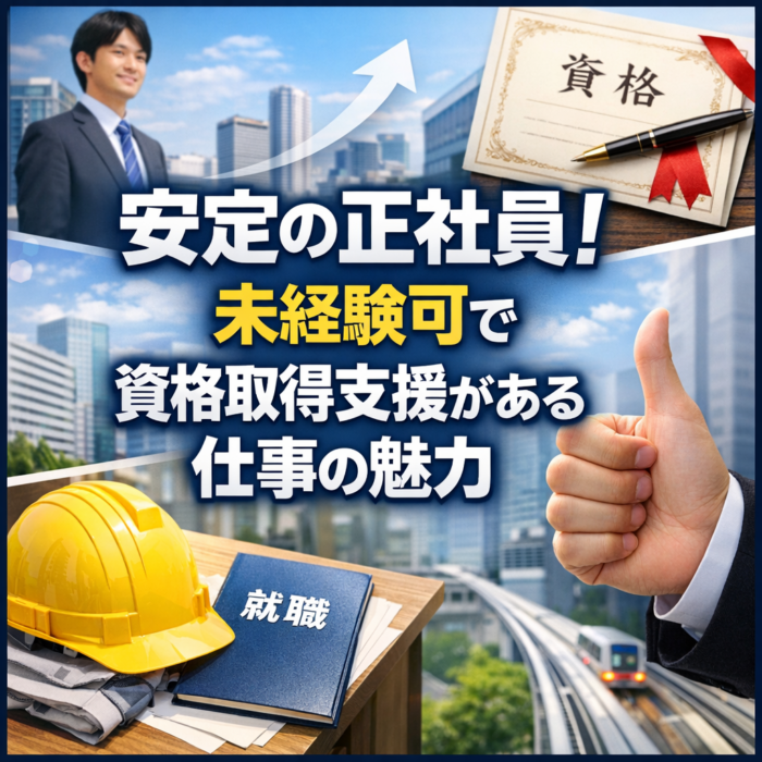 安定の正社員！未経験可で資格取得支援がある仕事の魅力