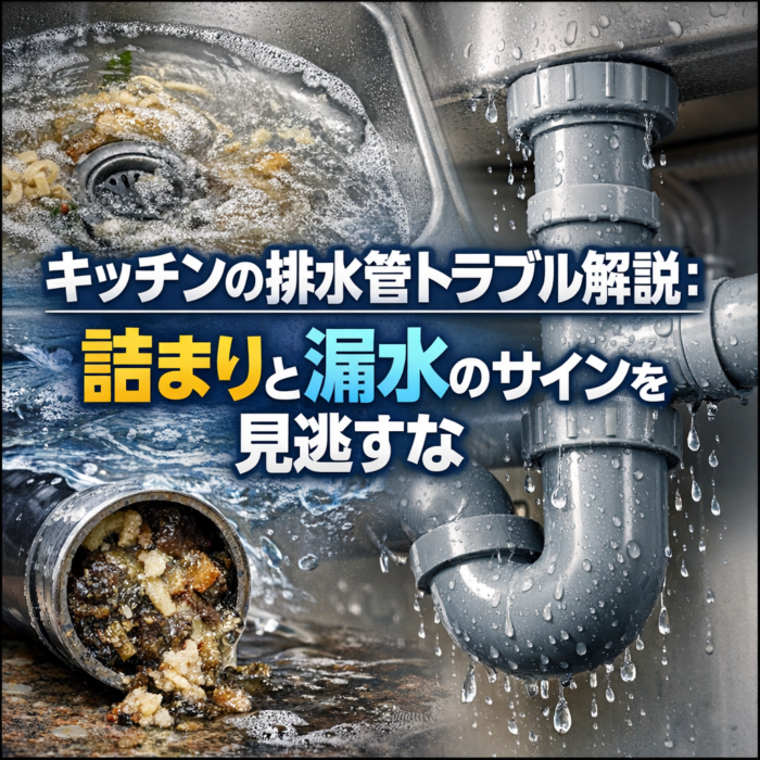 キッチンの排水管トラブル解説：詰まりと漏水のサインを見逃すな