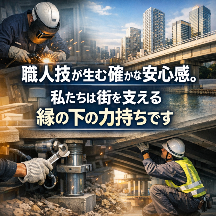 職人技が生む確かな安心感。私たちは街を支える縁の下の力持ちです