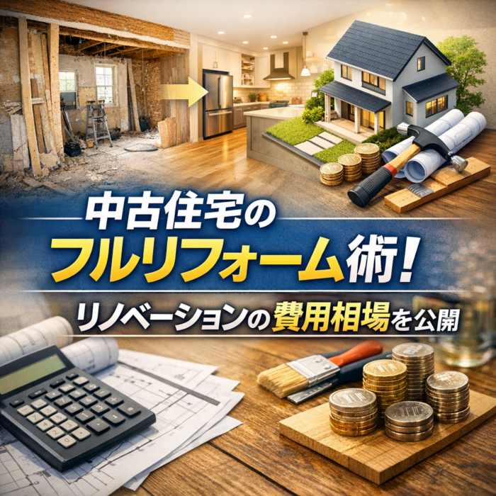 中古住宅のフルリフォーム術！リノベーションの費用相場を公開