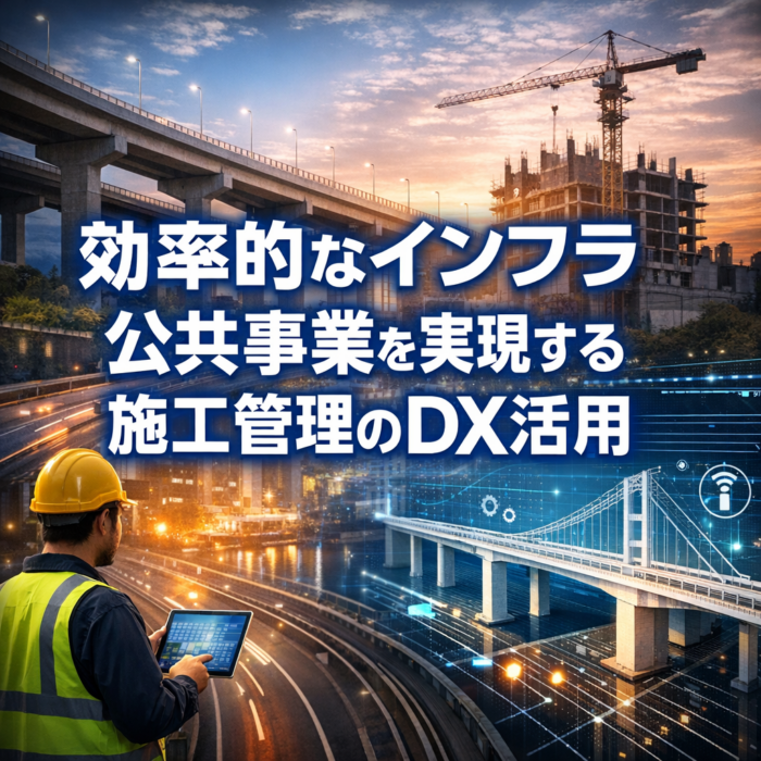 効率的なインフラ公共事業を実現する施工管理のDX活用