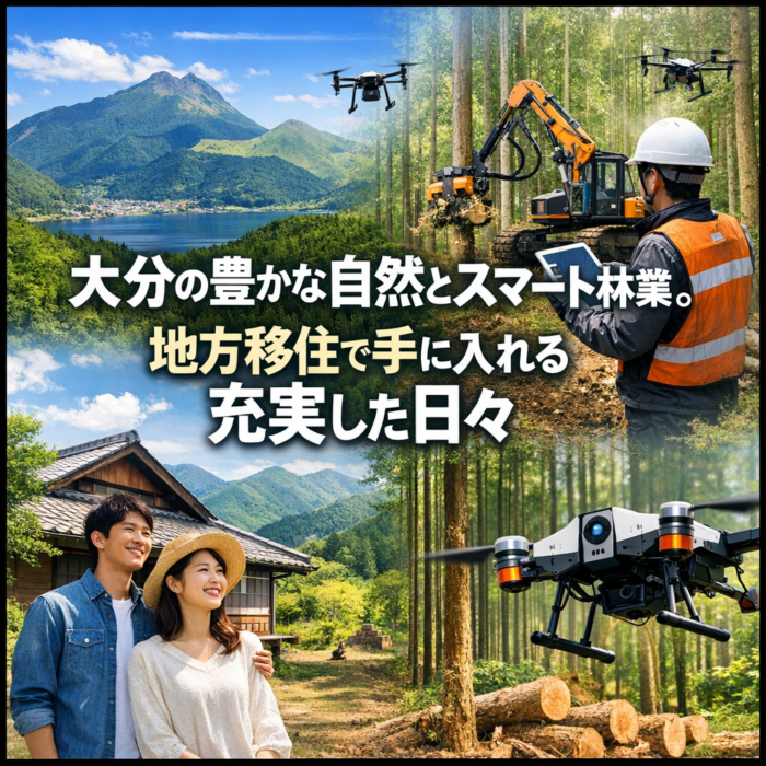 大分の豊かな自然とスマート林業。地方移住で手に入れる充実した日々