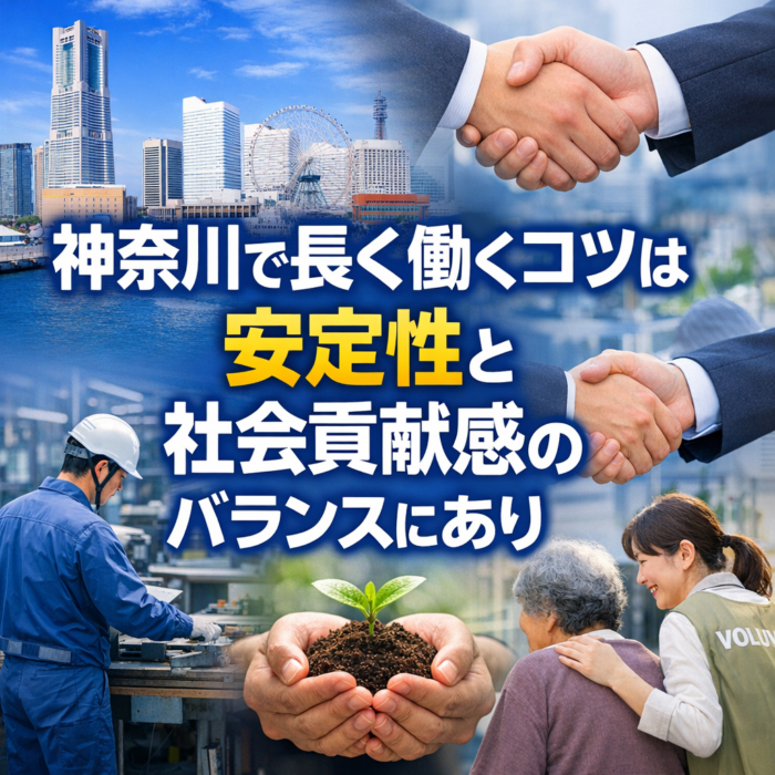 神奈川で長く働くコツは安定性と社会貢献感のバランスにあり