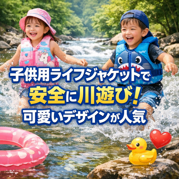 子供用ライフジャケットで安全に川遊び！可愛いデザインが人気