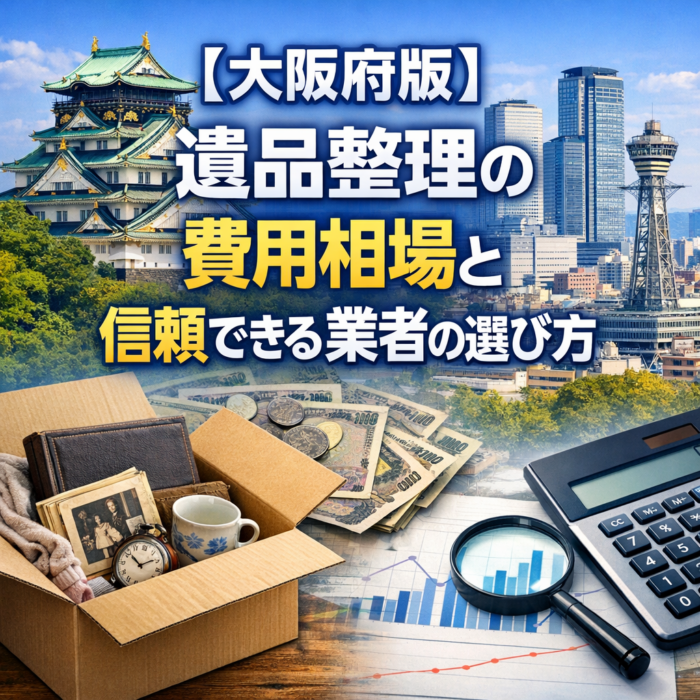 【大阪府版】遺品整理の費用相場と信頼できる業者の選び方