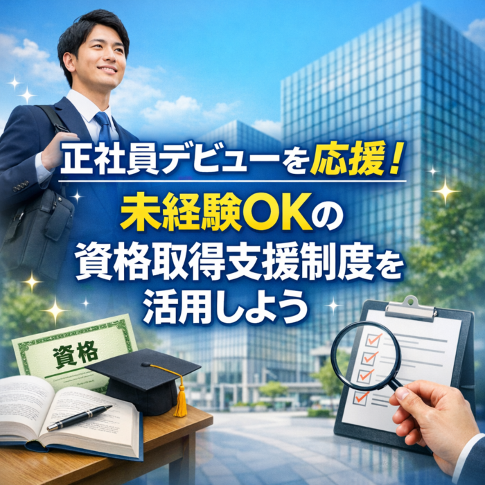 正社員デビューを応援！未経験OKの資格取得支援制度を活用しよう