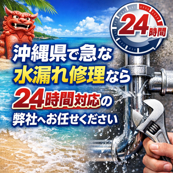 沖縄県で急な水漏れ修理なら24時間対応の弊社へお任せください