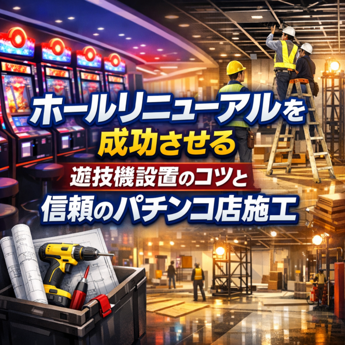 ホールリニューアルを成功させる遊技機設置のコツと信頼のパチンコ店施工