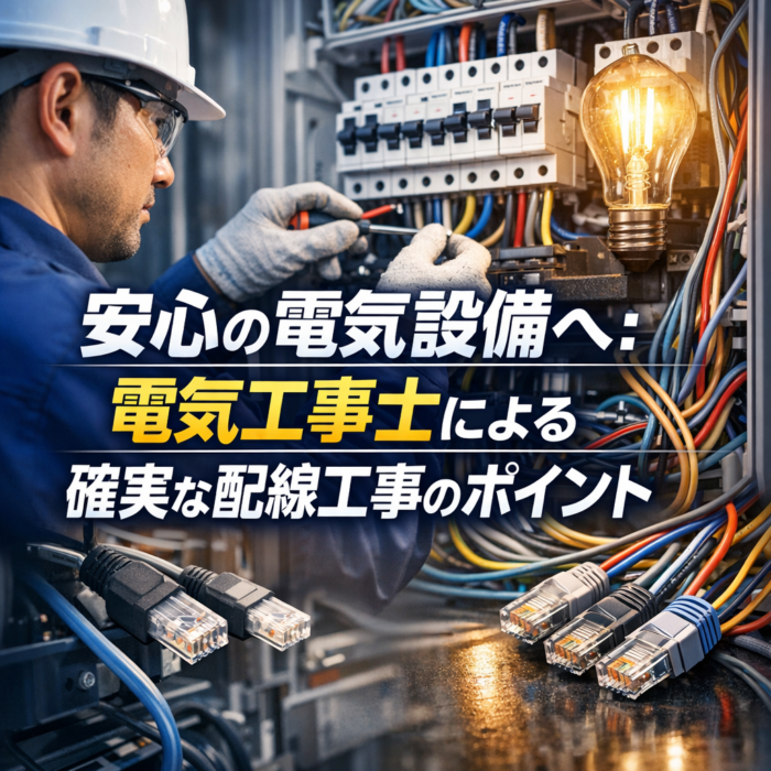 安心の電気設備へ：電気工事士による確実な配線工事のポイント