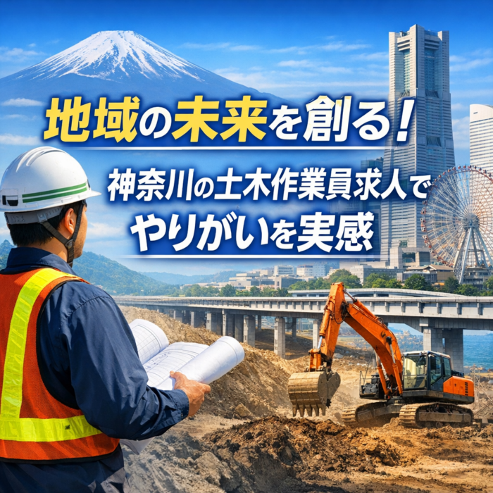 地域の未来を創る！神奈川の土木作業員求人でやりがいを実感