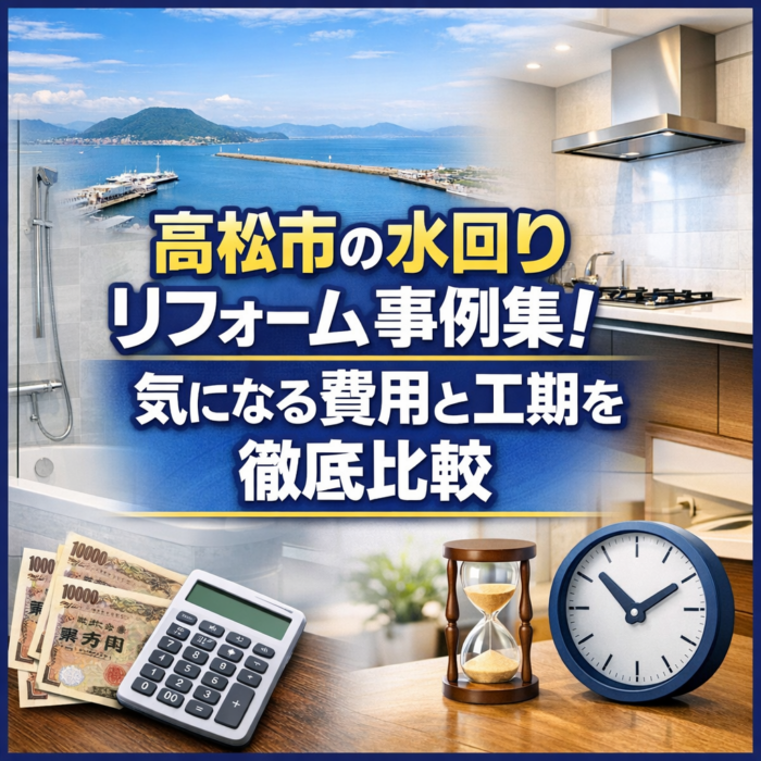 高松市の水回りリフォーム事例集！気になる費用と工期を徹底比較