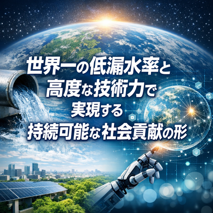 世界一の低漏水率と高度な技術力で実現する持続可能な社会貢献の形