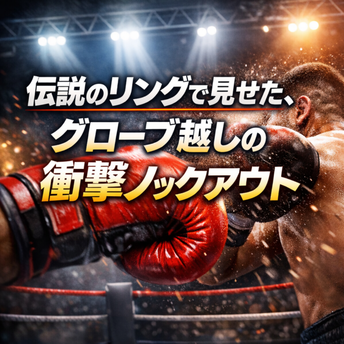 伝説のリングで見せた、グローブ越しの衝撃ノックアウト